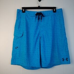 Under Armour swim trunks Loose Fit Heat Gear 36 Blue Board Shorts